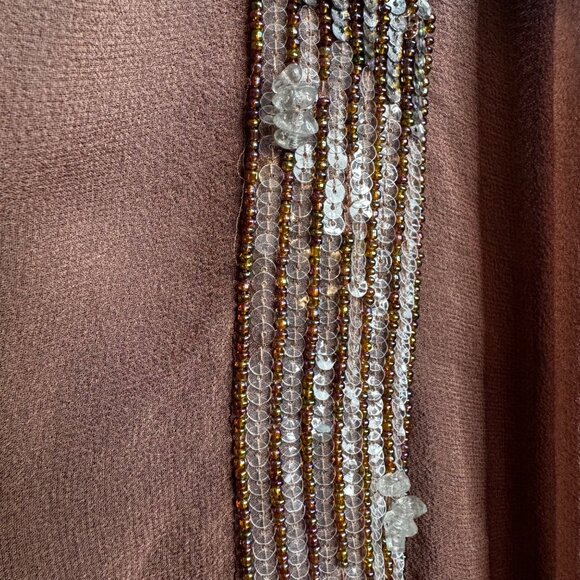 Sue Wong Nocturne Beaded Silk Ombre Babydoll Dress Whimsigoth Fairy Grunge Sz 14 - Picture 10 of 13